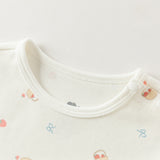 Dave&Bella Toddler Girls Pink/White Print Soft Comfortable Pant Suits