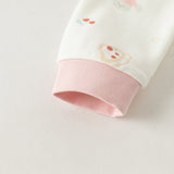 Dave&Bella Toddler Girls/Boys White Blue Print Soft Comfortable Pajamas