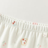 Dave&Bella Toddler Girls/Boys White Blue Print Soft Comfortable Pajamas