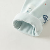 Dave&Bella Toddler Girls/Boys White Blue Print Soft Comfortable Pajamas