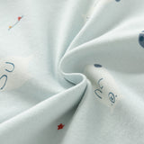 Dave&Bella Toddler Girls/Boys White Blue Print Soft Comfortable Pajamas