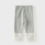 Dave&Bela Toddler Girls Navy/Pink/Grey Cute Soft Warm Thickened Versatile Leggings