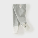 Dave&Bela Toddler Girls Navy/Pink/Grey Cute Soft Warm Thickened Versatile Leggings
