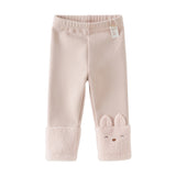 Dave&Bela Toddler Girls Navy/Pink/Grey Cute Soft Warm Thickened Versatile Leggings