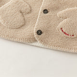 Dave&Bella Toddler Boys/Girls Brown/Pink Cute Mitten Pocket Pink Polar Fleece Warm Vests