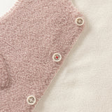 Dave&Bella Toddler Boys/Girls Brown/Pink Cute Mitten Pocket Pink Polar Fleece Warm Vests