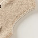 Dave&Bella Toddler Boys/Girls Brown/Pink Cute Mitten Pocket Pink Polar Fleece Warm Vests
