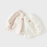 Dave&Bella Toddler Girls White/Pink Turtle Sweet Heart Print Cozy Soft T-shirts