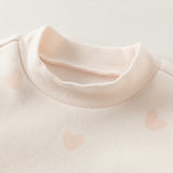 Dave&Bella Toddler Girls White/Pink Turtle Sweet Heart Print Cozy Soft T-shirts