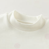 Dave&Bella Toddler Girls White/Pink Turtle Sweet Heart Print Cozy Soft T-shirts