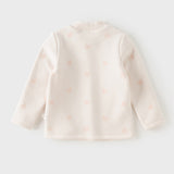 Dave&Bella Toddler Girls White/Pink Turtle Sweet Heart Print Cozy Soft T-shirts