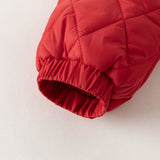 Dave&Bela Toddler Girls Purple/Red Sweet Doll Collar A-line Comfortable Padded Coats