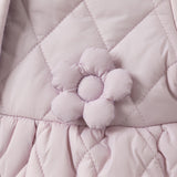 Dave&Bela Toddler Girls Purple/Red Sweet Doll Collar A-line Comfortable Padded Coats