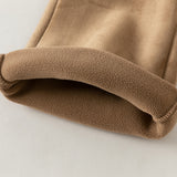 Dave&Bella Toddler Girls Beige/Brown Fleece-Line Comfortable Fashion Flared Pants