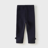 Dave&Bella Toddler Girls Navy/Grey/Beige Fleece Warm Soft Versatile Leggings