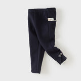 Dave&Bella Toddler Girls Navy/Grey/Beige Fleece Warm Soft Versatile Leggings