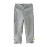 Dave&Bella Toddler Girls Navy/Grey/Beige Fleece Warm Soft Versatile Leggings