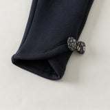 Dave&Bella Toddler Girls Navy/Grey/Beige Fleece Warm Soft Versatile Leggings