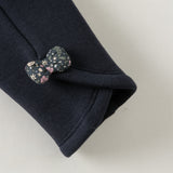 Dave&Bella Toddler Girls Navy/Grey/Beige Fleece Warm Soft Versatile Leggings