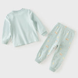Dave&Bella Toddler Girls/Boys Pink/Light Blue Cute Cartoon Print Cozy Soft Pajamas
