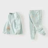 Dave&Bella Toddler Girls/Boys Pink/Light Blue Cute Cartoon Print Cozy Soft Pajamas