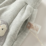 Dave&Bella Toddler Girls/Boys Purple/Light Grey Cute Penguin Print Cozy Soft Pants