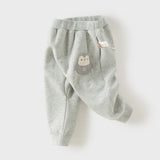 Dave&Bella Toddler Girls/Boys Purple/Light Grey Cute Penguin Print Cozy Soft Pants