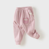 Dave&Bella Toddler Girls/Boys Purple/Light Grey Cute Penguin Print Cozy Soft Pants