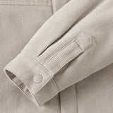 Dave&Bella Toddler Boys Khaki Turndown Collar Fleece-Line Comfortable Cotton Jackets