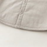 Dave&Bella Toddler Boys Khaki Turndown Collar Fleece-Line Comfortable Cotton Jackets