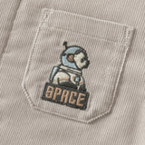 Dave&Bella Toddler Boys Khaki Turndown Collar Fleece-Line Comfortable Cotton Jackets