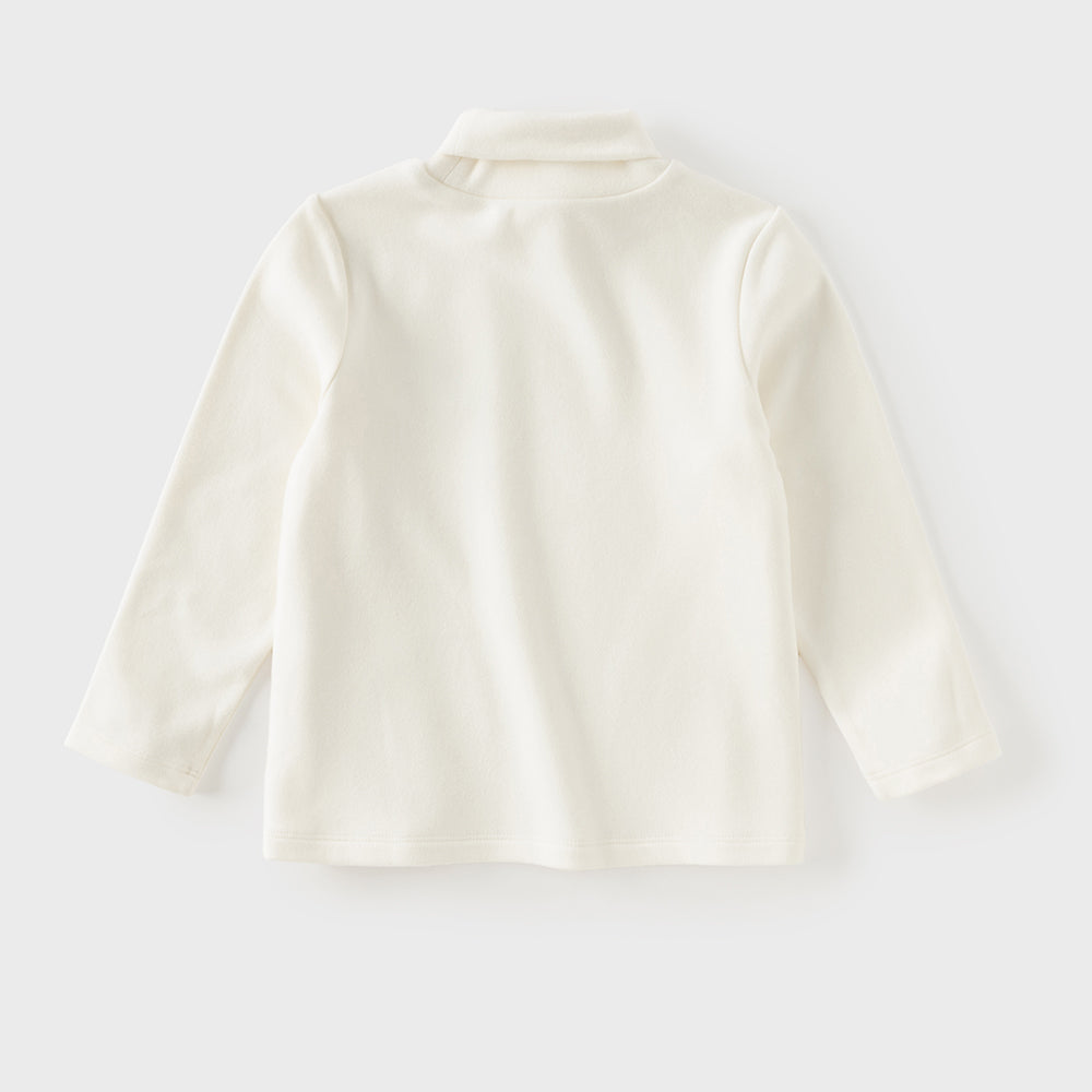 Dave&Bella Toddler Girls/Boys White/Grey Turtle Basic Versatile Fleece Soft T-shirts Tops