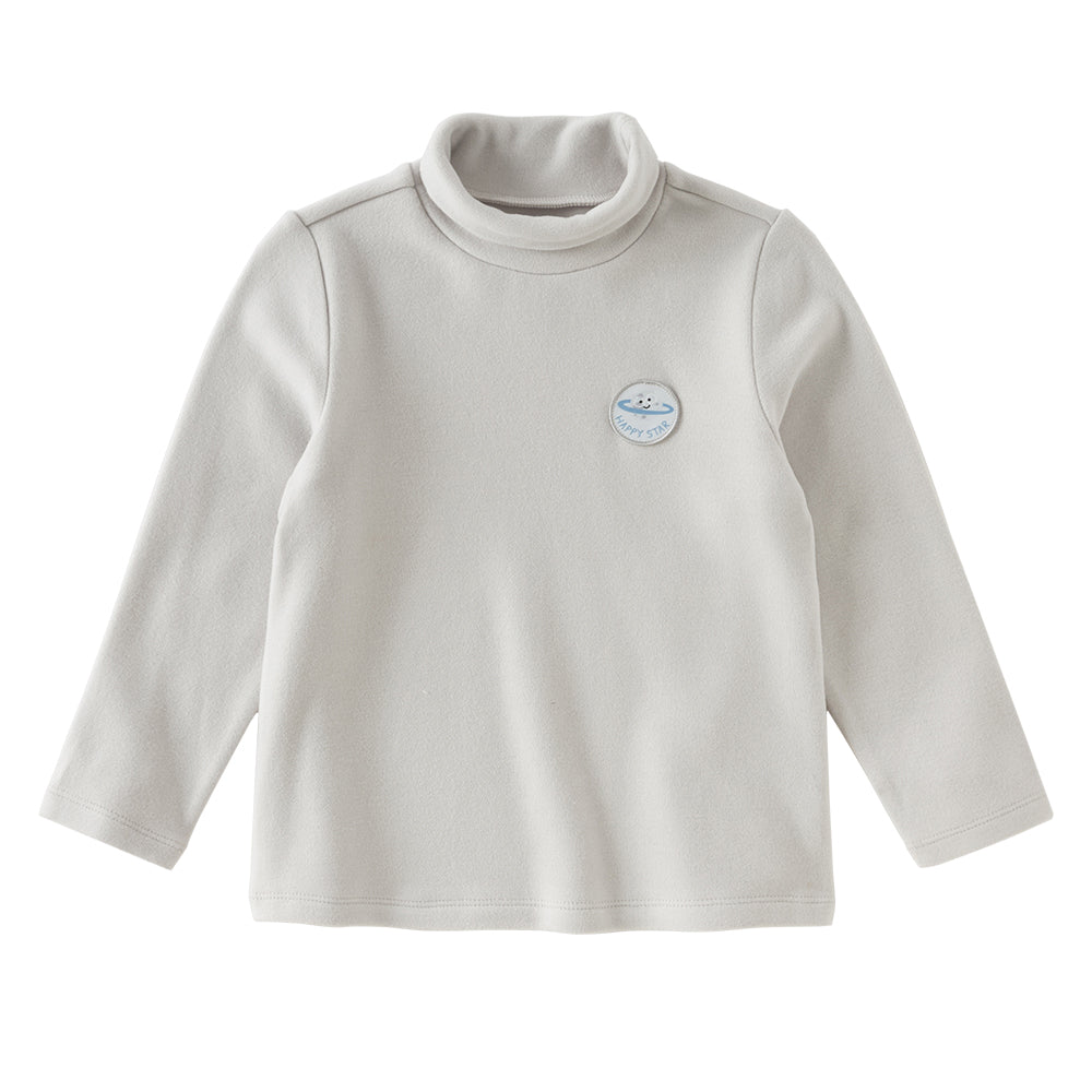 Dave&Bella Toddler Girls/Boys White/Grey Turtle Basic Versatile Fleece Soft T-shirts Tops