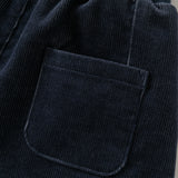 Dave&Bella Toddler Boys Navy/Khaki Thickened Warm Simple Versatile Jogger Pants