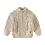 Dave&Bella Toddler Boys Navy/Apricot Turtle Simple Soft Cozy Outwear Cardigans