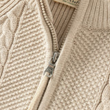 Dave&Bella Toddler Boys Navy/Apricot Turtle Simple Soft Cozy Outwear Cardigans