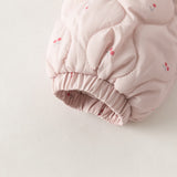 Dave&Bella Toddler Girls Pink Doll Collar Sweet Print Puffer Warm Cozy Jackets