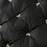 Dave&Bella Toddler Girls Black/Beige Tiny Cute Embroidery Cozy Warm Mesh Down Coats