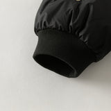 Dave&Bella Toddler Girls Black/Beige Tiny Cute Embroidery Cozy Warm Mesh Down Coats