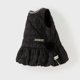 Dave&Bella Toddler Girls White/Black Elegant Sleeveless Padded A-line Vest Dress(wallet bag)