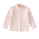 Dave&Bella Toddler Girls Navy/White/Pink Turtle Cozy Basic Versatile T-shirts