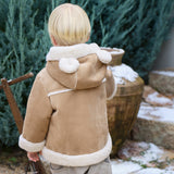 Dave&Bella Toddler Girls/Boys Pink/Brown Cute Bear Hooded Thickened Warm Coats