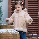 Dave&Bella Toddler Girls/Boys Pink/Brown Cute Bear Hooded Thickened Warm Coats