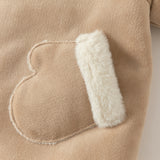 Dave&Bella Toddler Girls/Boys Pink/Brown Cute Bear Hooded Thickened Warm Coats
