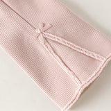 Dave&Bella Toddler Girls Pink/Black/Apricot Sweet Bow Tie Fleece Cozy Flared Pants