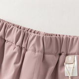 Dave&Bella Toddler Girls/Boys Pink/Grey Fleece-Line Simple Versatile Cozy Jogger Pants