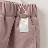 Dave&Bella Toddler Girls/Boys Pink/Grey Fleece-Line Simple Versatile Cozy Jogger Pants