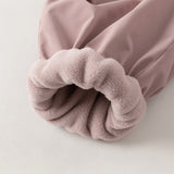 Dave&Bella Toddler Girls/Boys Pink/Grey Fleece-Line Simple Versatile Cozy Jogger Pants