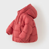 Dave&Bella Toddler Girls/Boys Multiple Colors Hodded Simple WIndproof Fluffy Marshmallow Down Jackets