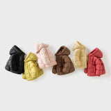Dave&Bella Toddler Girls/Boys Multiple Colors Hodded Simple WIndproof Fluffy Marshmallow Down Jackets